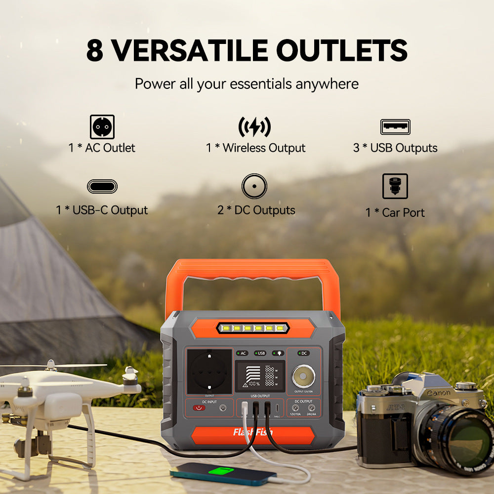E300-300W Portable Power Station, 299Wh/80818mAh Solar Generator