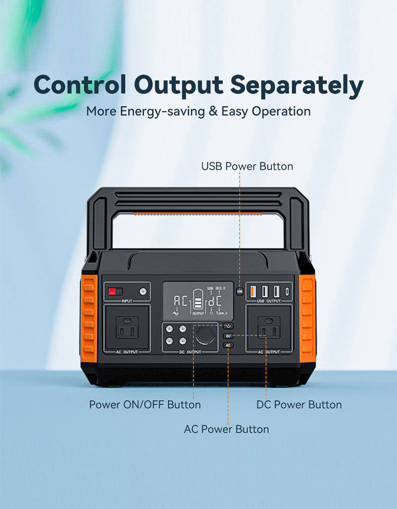 A6 Portable Power Station 600W,520Wh Portable Generator for Home&Camping&Blackout
