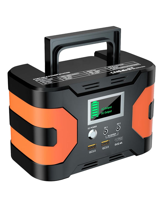 E150- 150W Portable Power Station+60W Solar Panel, 2 x 150W AC Outlets, 166Wh/45000mAh