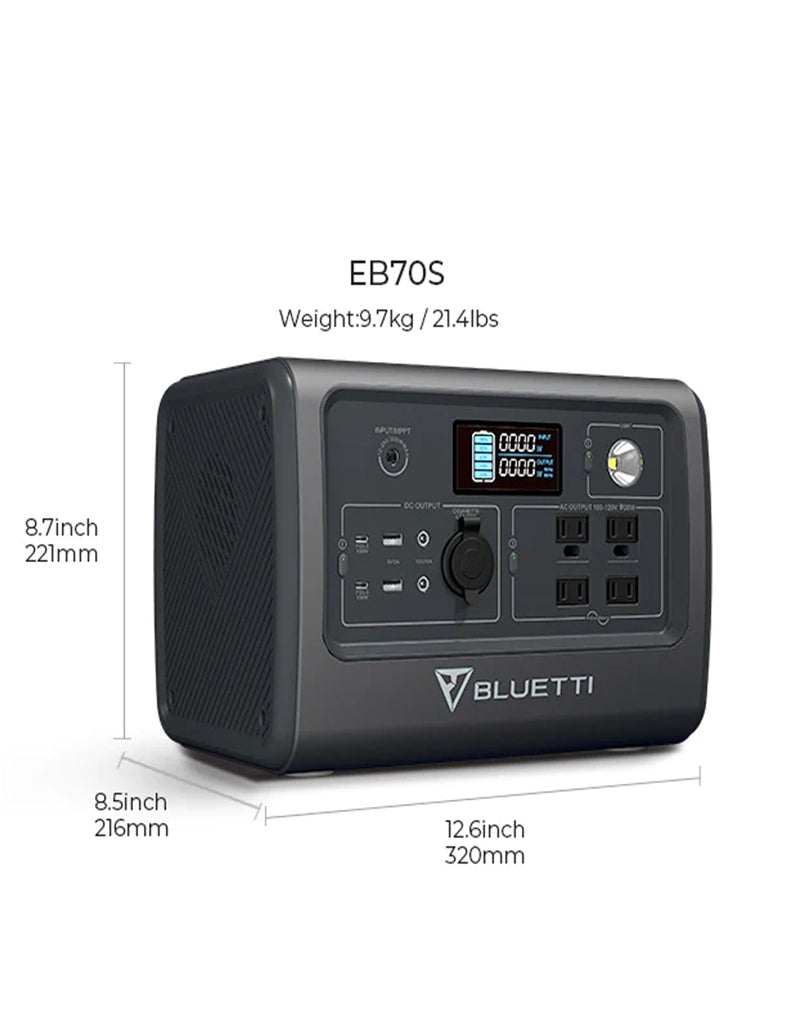 Portable Power Station EB3A, 268Wh LiFePO4 Battery Backup 600W