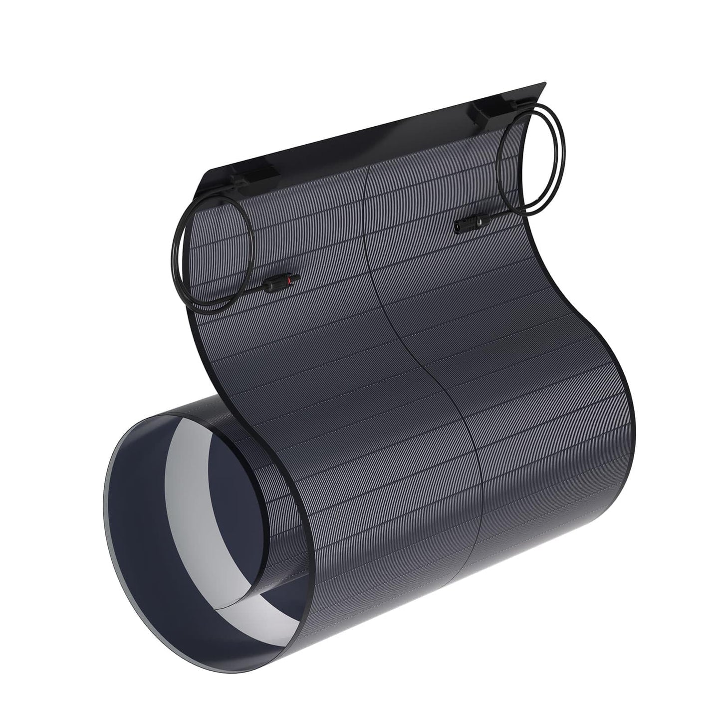 Solar Panel 100W 12V Lightweight Semi Flexible Black Division Monocrystalline Bendable Mono Off-Grid Charger