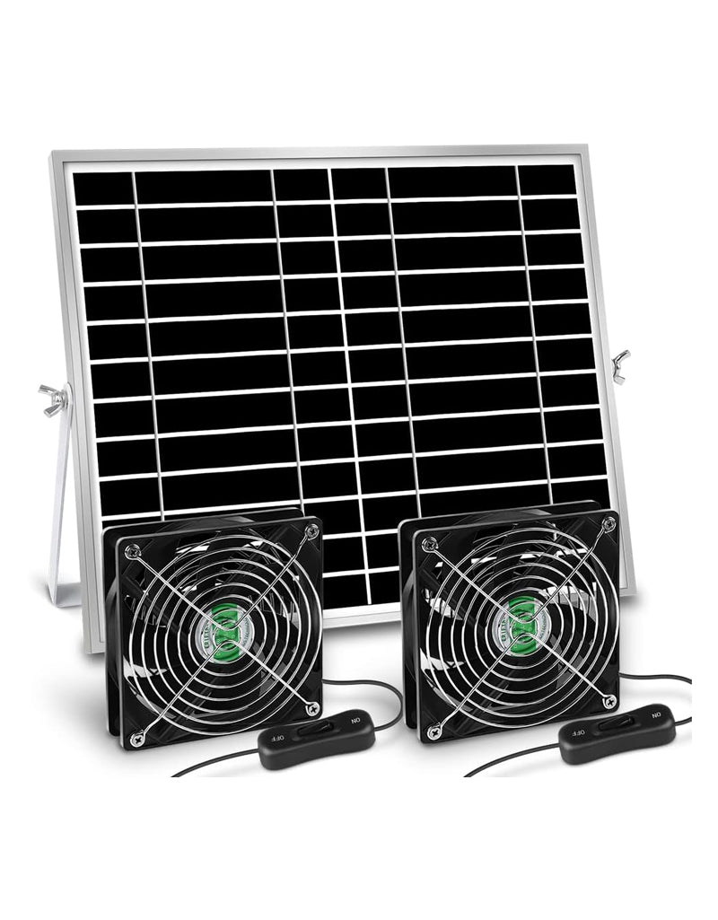 10W Solar Powered Fan, Solar Fan for Shed, Chicken Coop